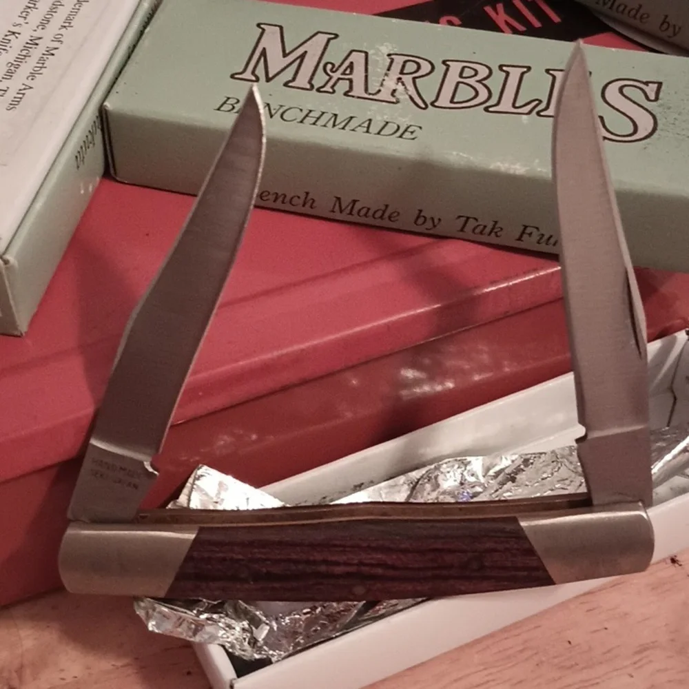 Vintage 90s MARBLES Benchmade knives Ltd.Ed. Muskrat "Indian Dog" by TAK FAKUTA - Picture 3 of 4